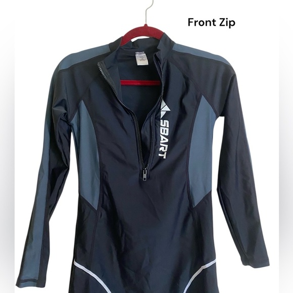 SBART Full Body Rashguard Diving Suit Surfing Snorkeling BLACK/Grey Large NE - Picture 7 of 8